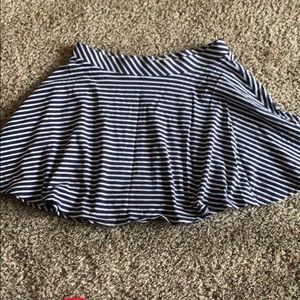 SO Navy and White Striped Skirt